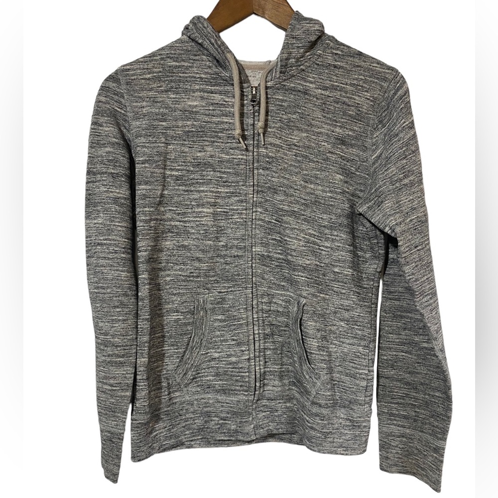 Mossimo Y2K Heather Gray Space Dye Full Length Zippered Hoodie Women’s Medium